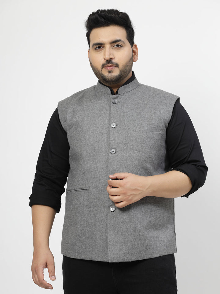 Plus Size Woven Waistcoat