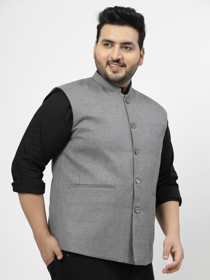 Plus Size Woven Waistcoat