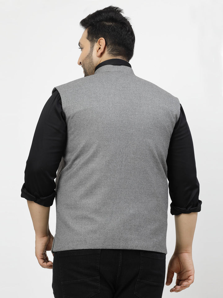 Plus Size Woven Waistcoat