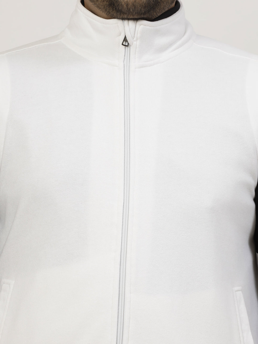 Plus Size Men Checked Fleece Longline Tailored Jacket