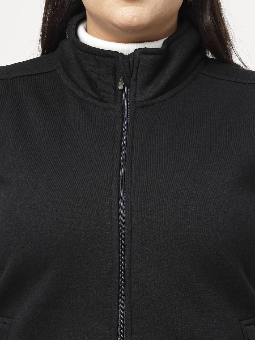 Plus Size Women Checked Fleece Longline Padded Jacket