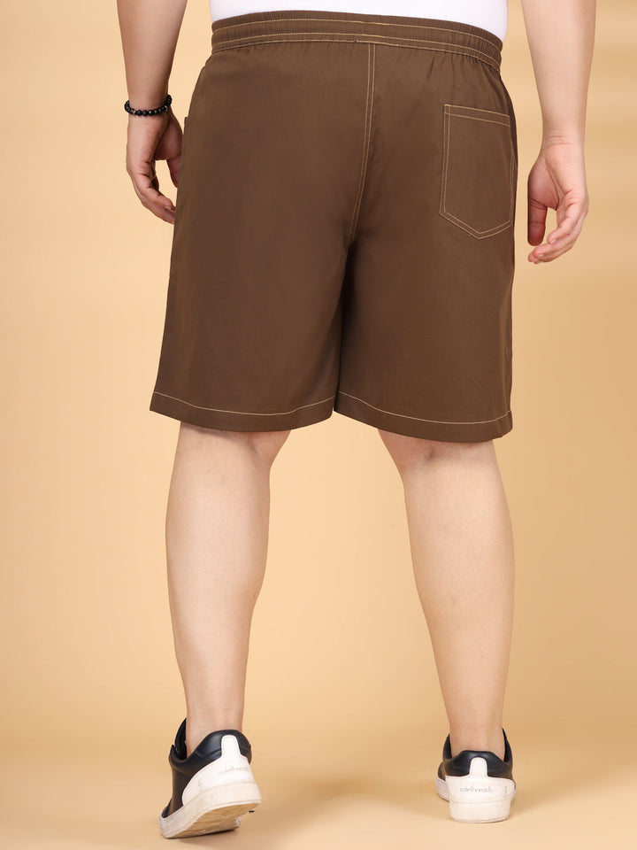 Plus Size Pure Cotton Relaxed-Fit Cargo Shorts