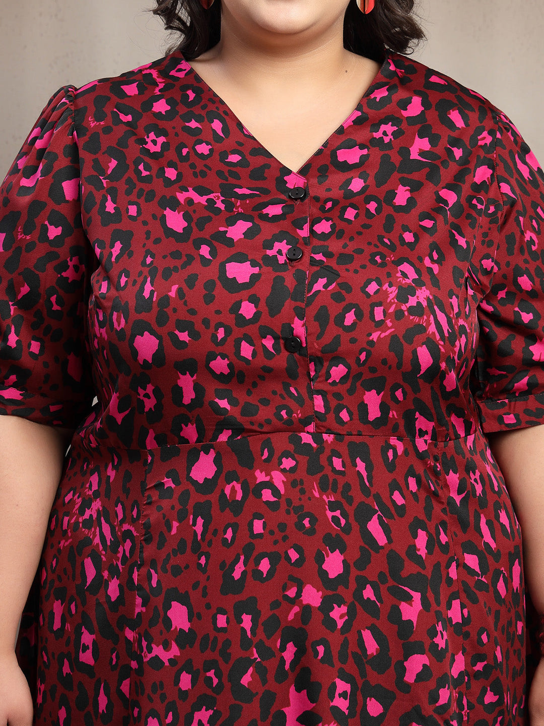 Plus Size Women Floral Print Maxi Dress
