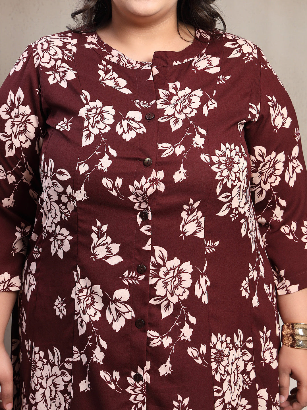 Plus Size Printed Fit & Flare Dress