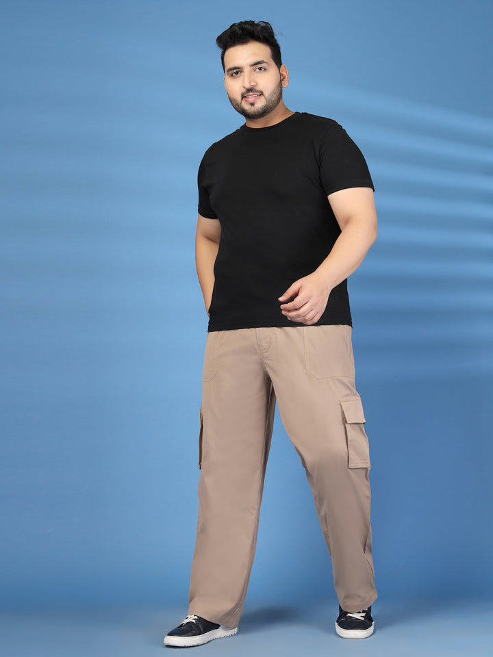 Plus Size Men Relaxed-Fit Cargos Trousers