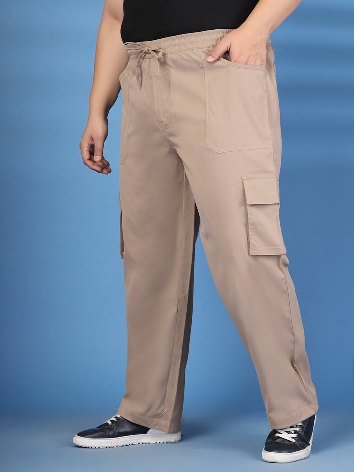 Plus Size Men Relaxed-Fit Cargos Trousers