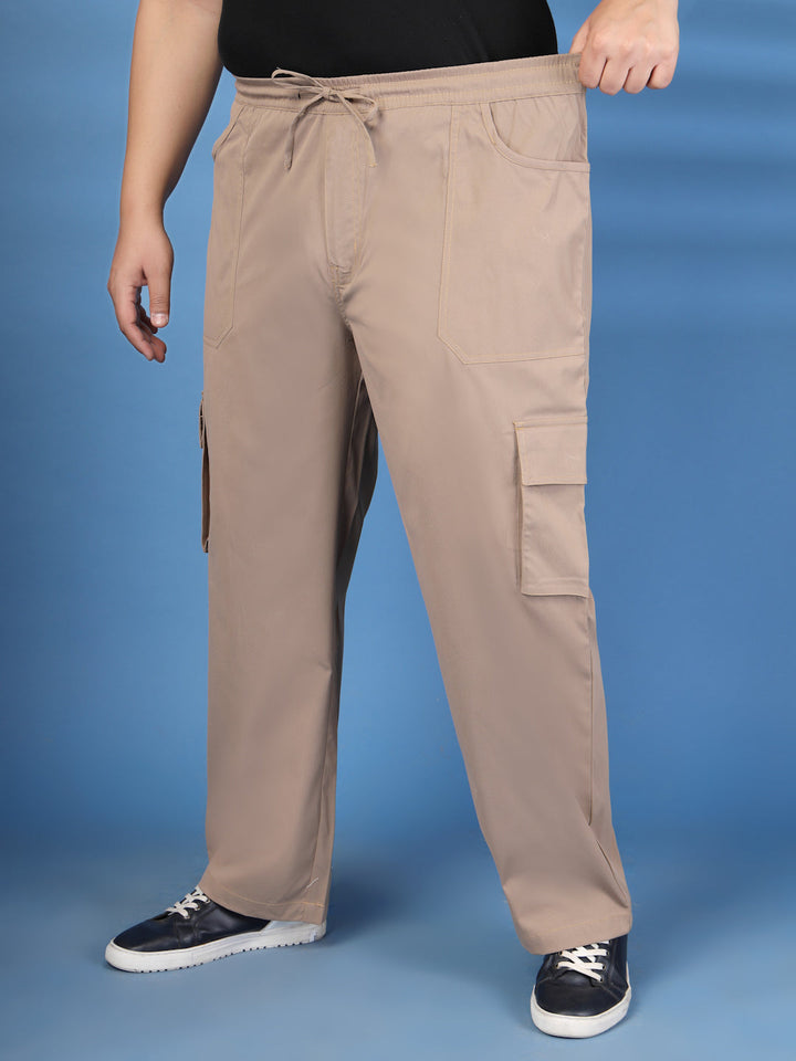 Plus Size Men Relaxed-Fit Cargos Trousers
