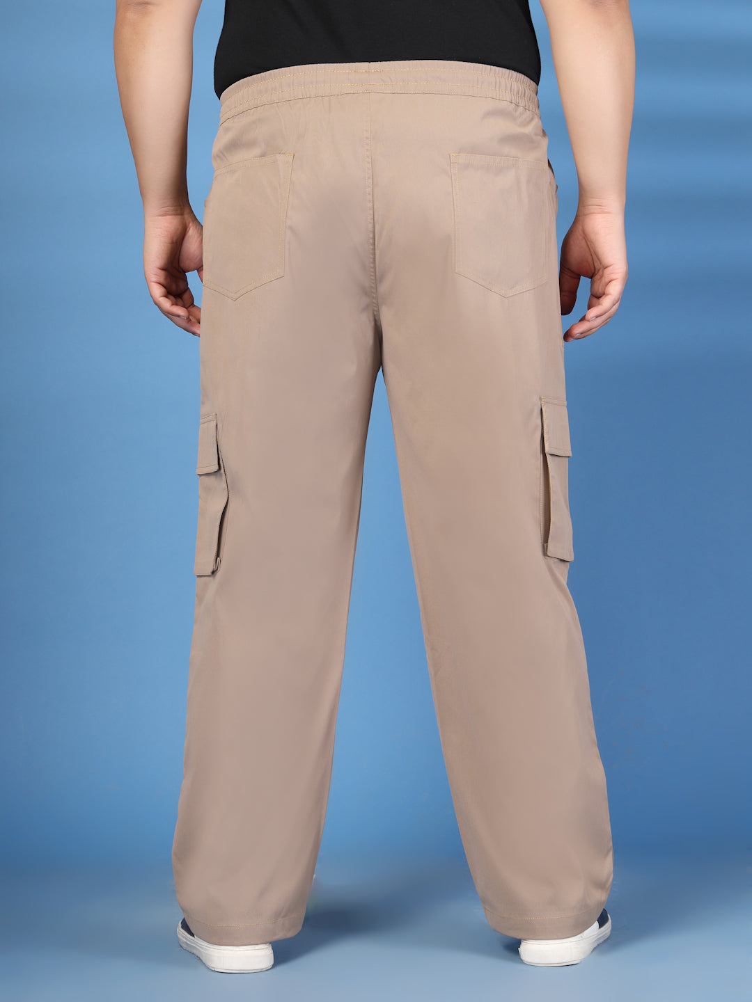 Plus Size Men Relaxed-Fit Cargos Trousers