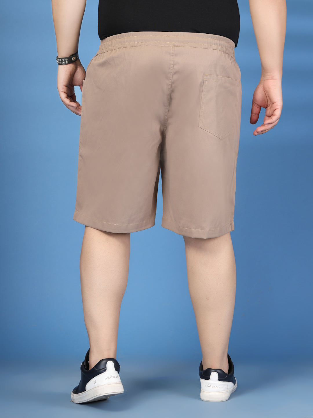 Plus Size Pure Cotton Relaxed-Fit Cargo Shorts