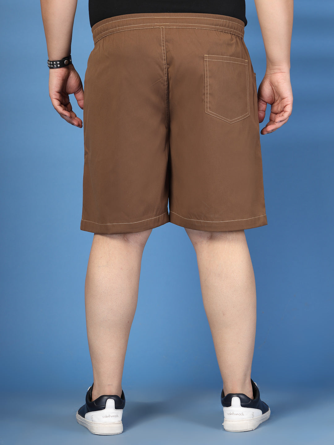 Plus Size Pure Cotton Relaxed-Fit Cargo Shorts