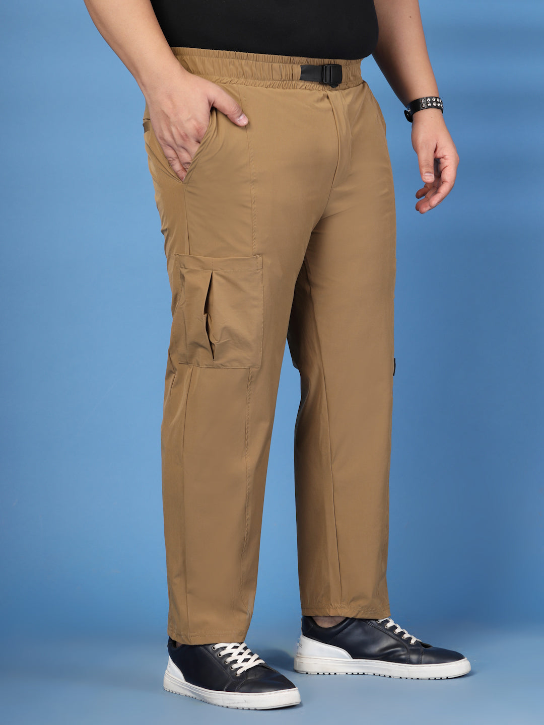 Plus Size Men Regular Fit Cargo Trousers
