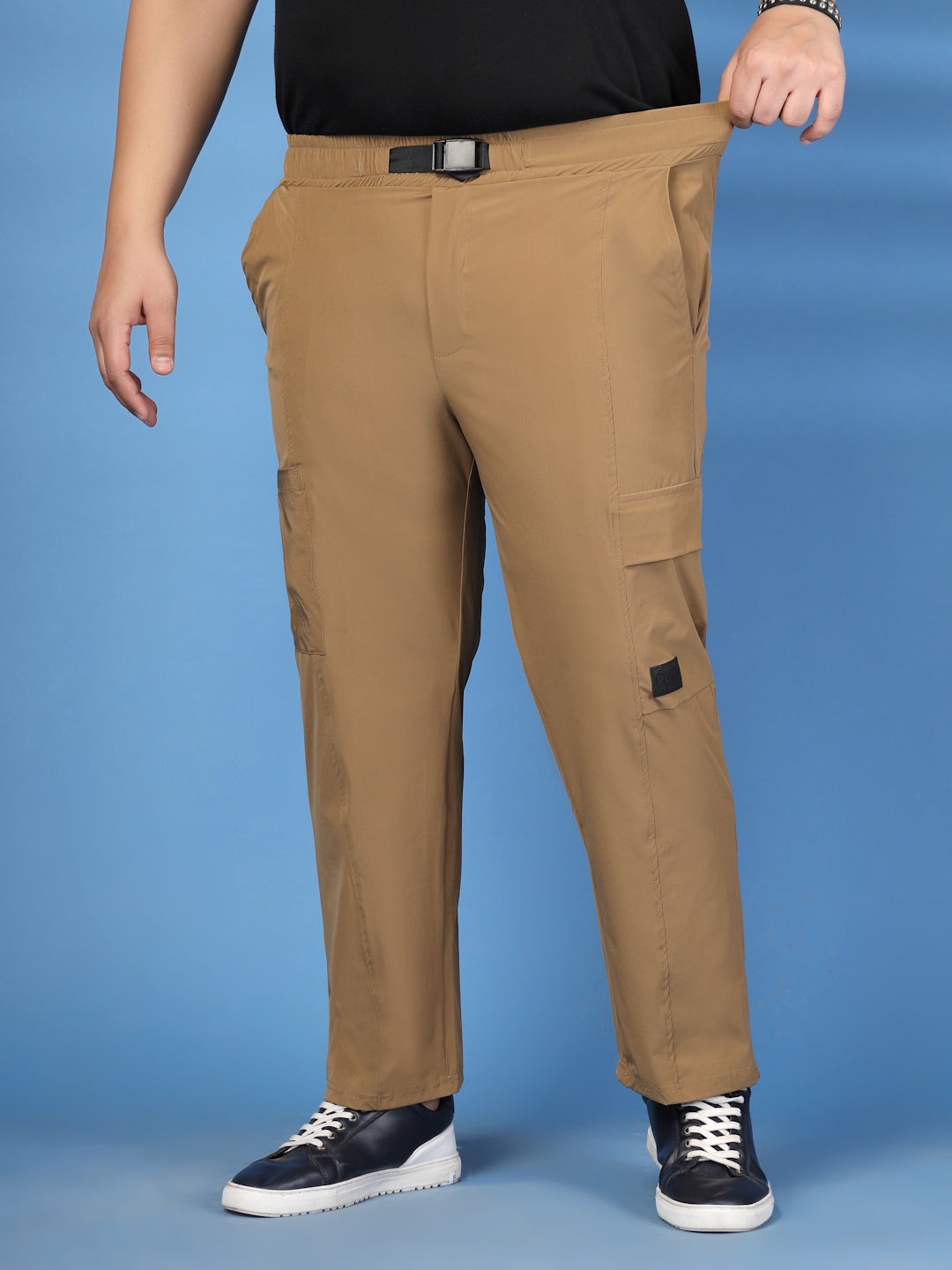 Plus Size Men Regular Fit Cargo Trousers