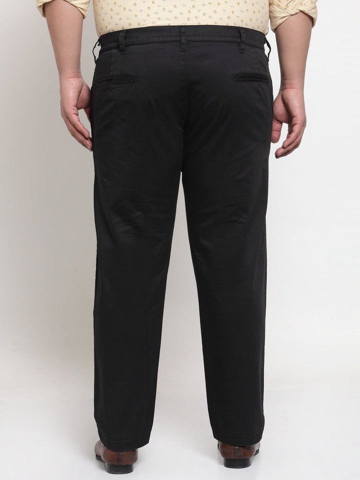 Plus Size Men Black Trousers