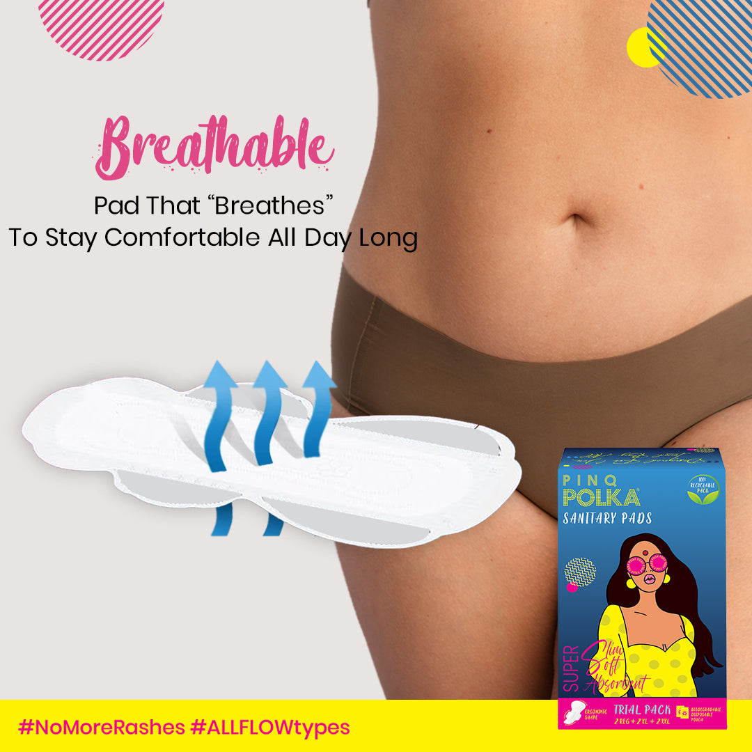 Sanitary Pads - Trial Pack (MRP ₹129 @ ₹59/-)