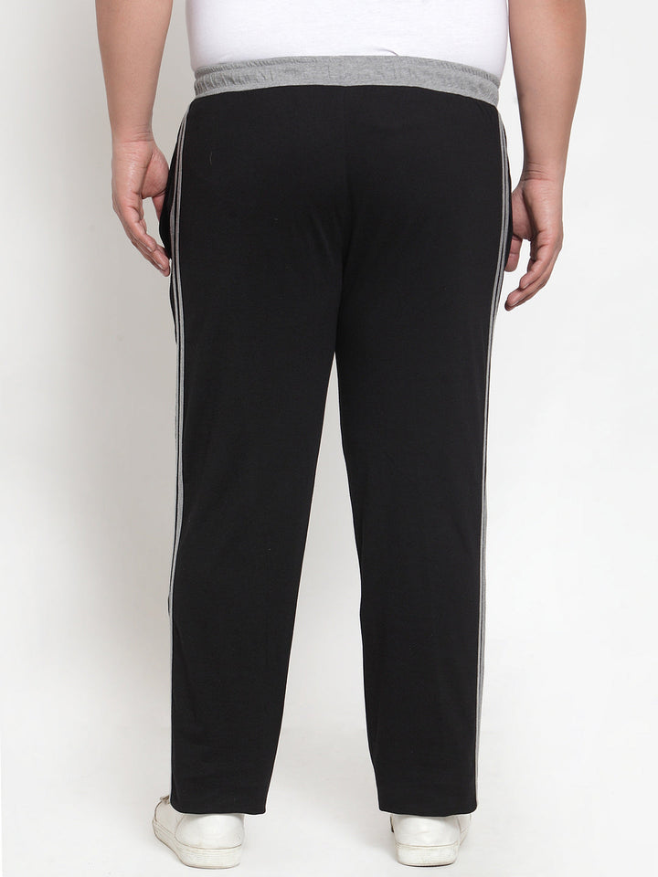 Plus Size   Black Solid Track Pants