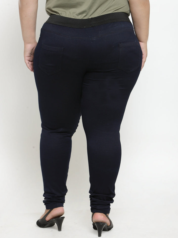 Plus Size Blue Slim Jeggings