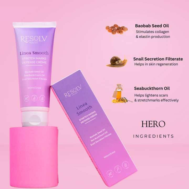 HORMONE SAFE GIFT SET FOR NEW MOM (100 ML, Pack of 2, LINEA SMOOTH + HYDRA RENEW + GIFT BOX)