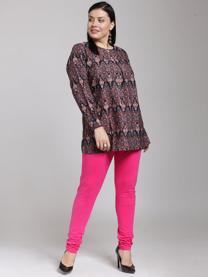 Plus Size Pink Solid Legging