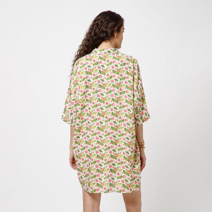 Lotus Print Kaftan Top
