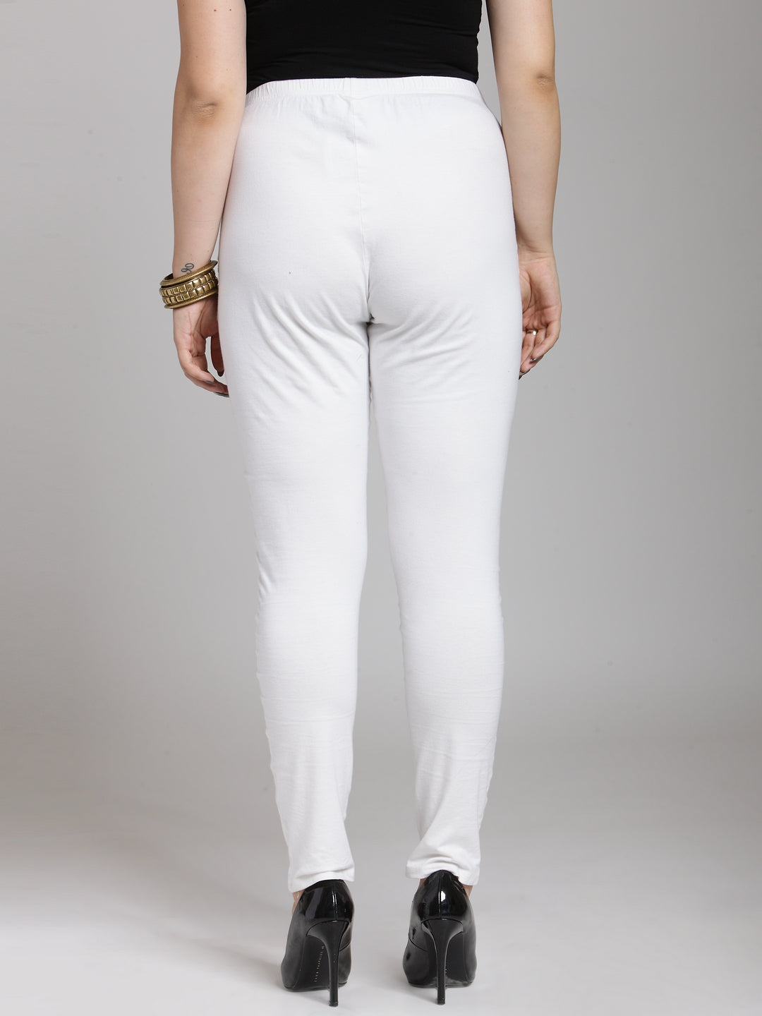 Plus Size White Churidar Leggings