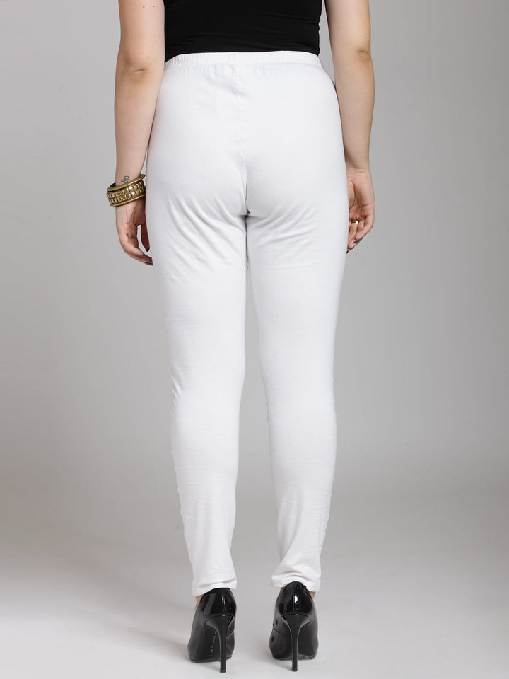 Plus Size White Churidar Leggings