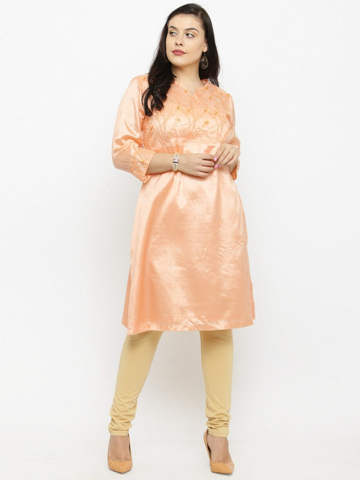 Plus Size Beige Churidar Leggings