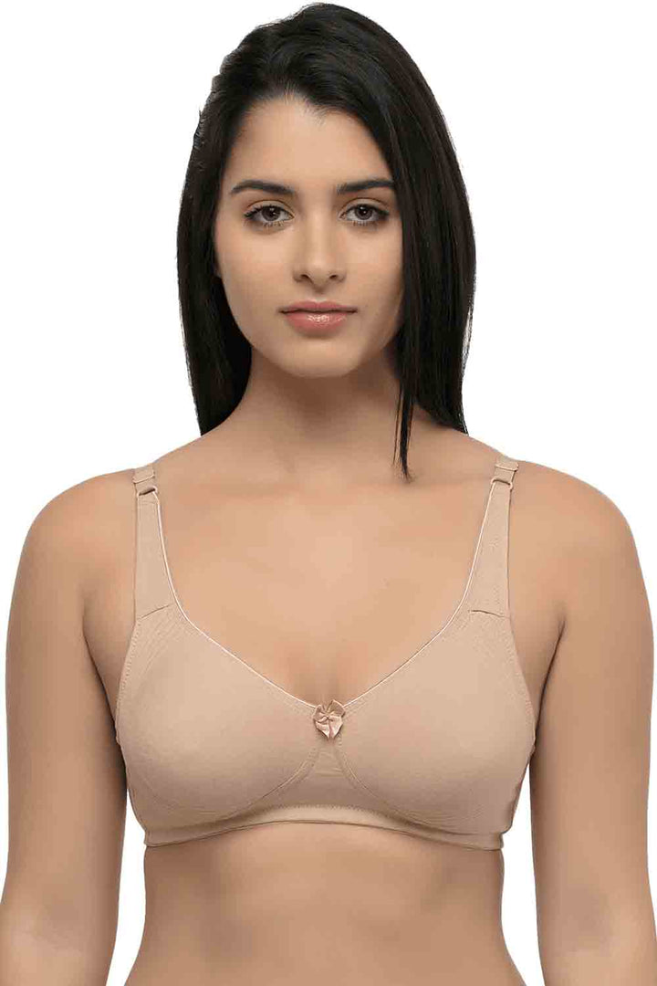 Organic Cotton  Antimicrobial  Seamless Side Support Bra (Pack of 3)-ISB057-Black_Black_Skin-
