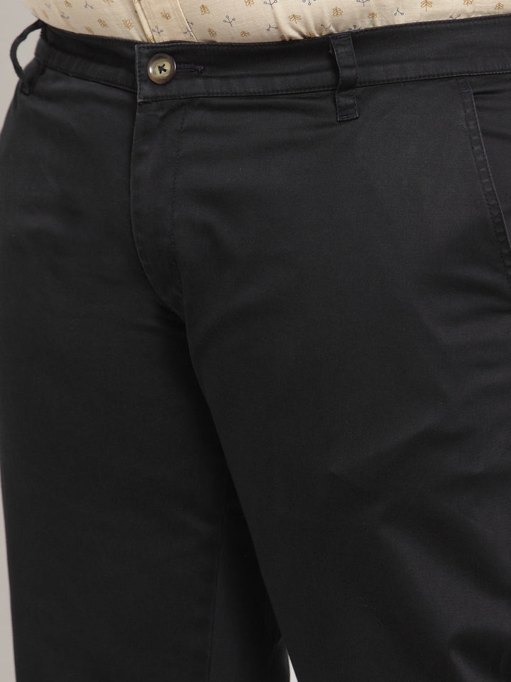 Plus Size Men Black Trousers