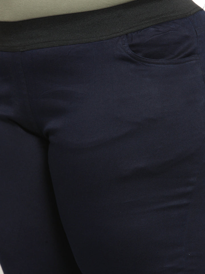 Plus Size Blue Slim Jeggings