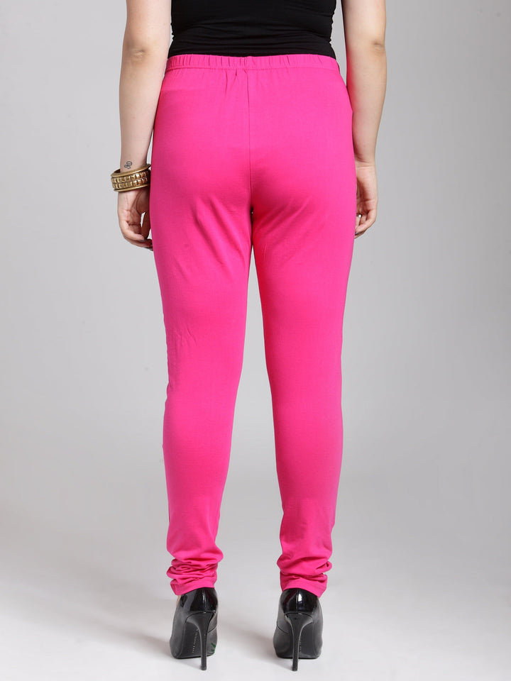 Plus Size Pink Solid Legging