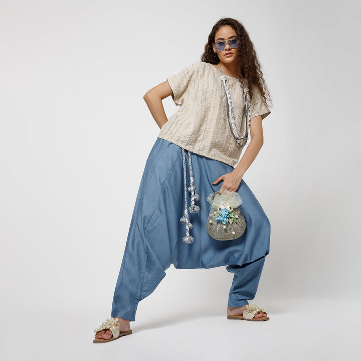 Blue Harem Pant
