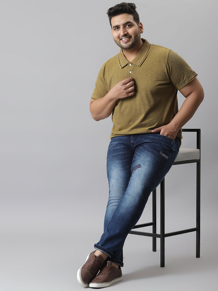 Stylish Polo Neck Solid Casual T-Shirt