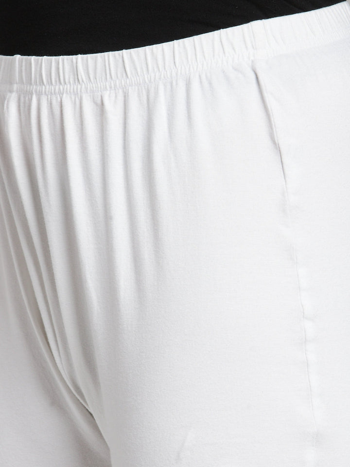 Plus Size White Churidar Leggings