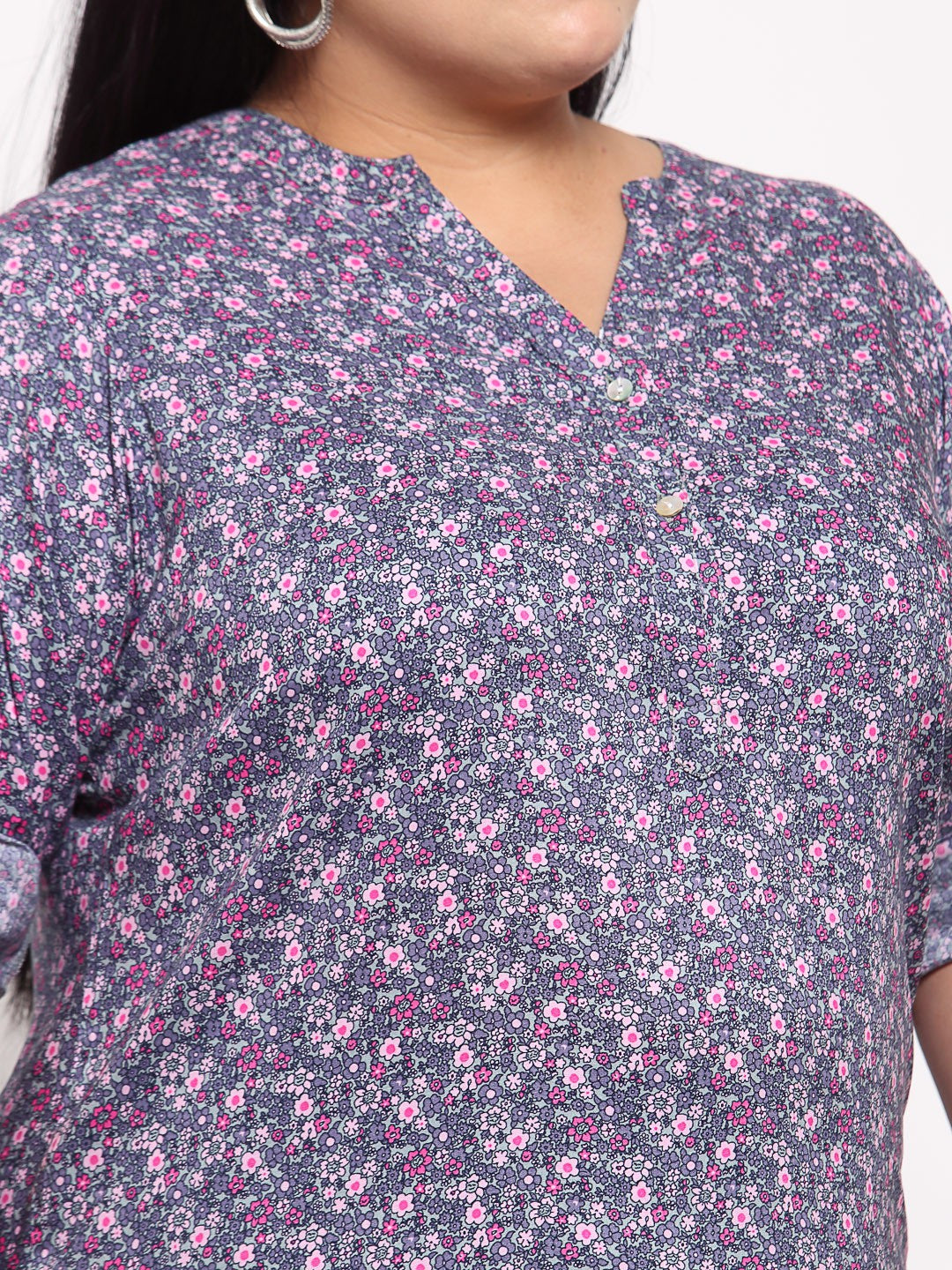 Plus Size Women Multicoloured Shirt Style Top