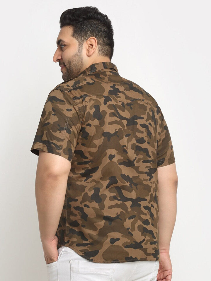 Plus Size Men Cargo Casual Shirt
