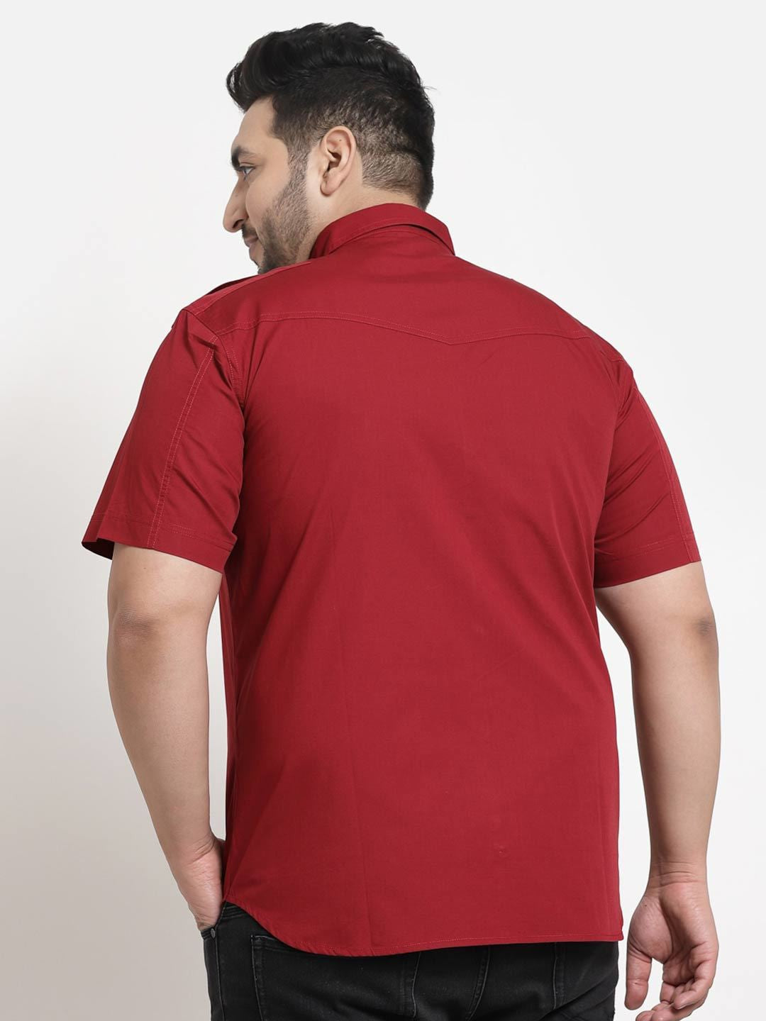 Plus Size Men Cargo Casual Shirt