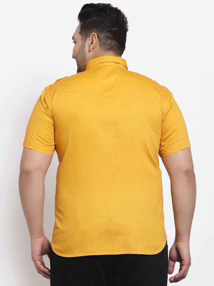 Plus Size Men Cargo Casual Shirt