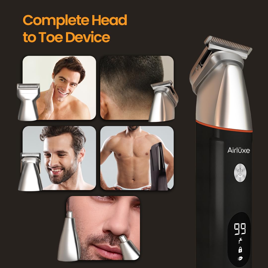 Airluxe GroomMaster 12-in-1 Multi Grooming Kit for Men