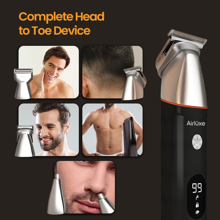 Airluxe GroomMaster 12-in-1 Multi Grooming Kit for Men