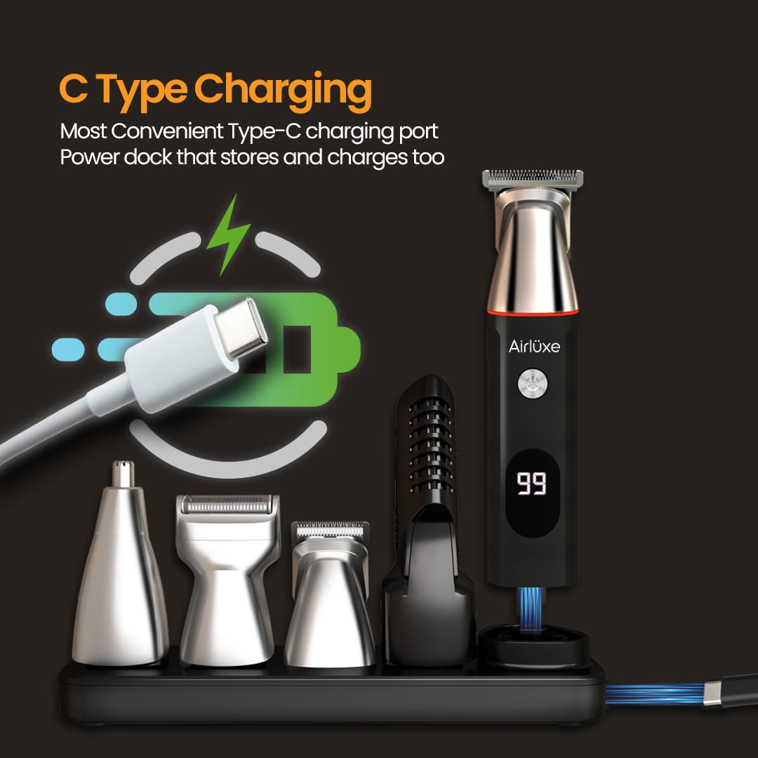 Airluxe GroomMaster 12-in-1 Multi Grooming Kit for Men
