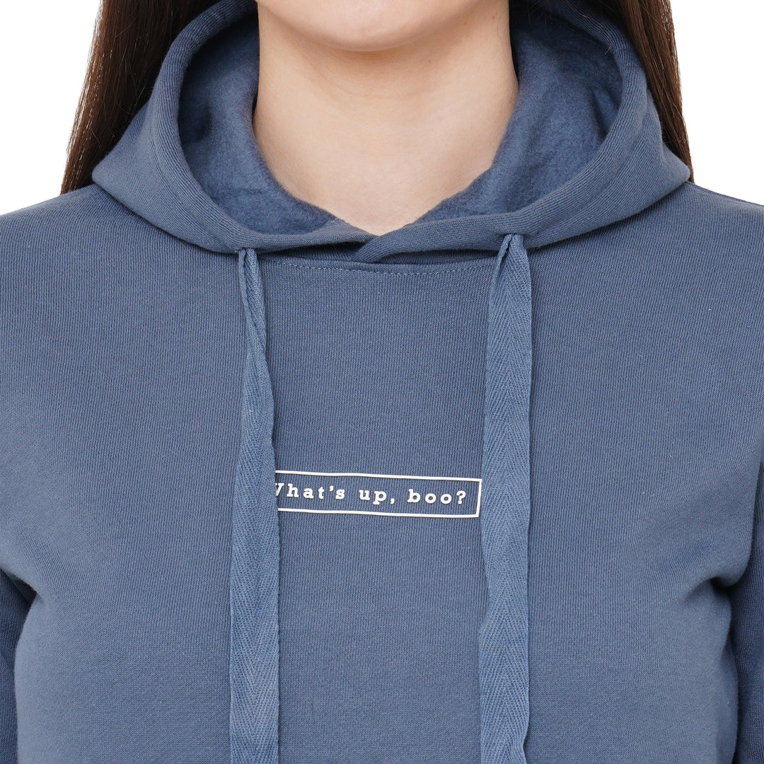 Organic Cotton Hoodie and pajama set-ISL037_40-Greyish Blue-