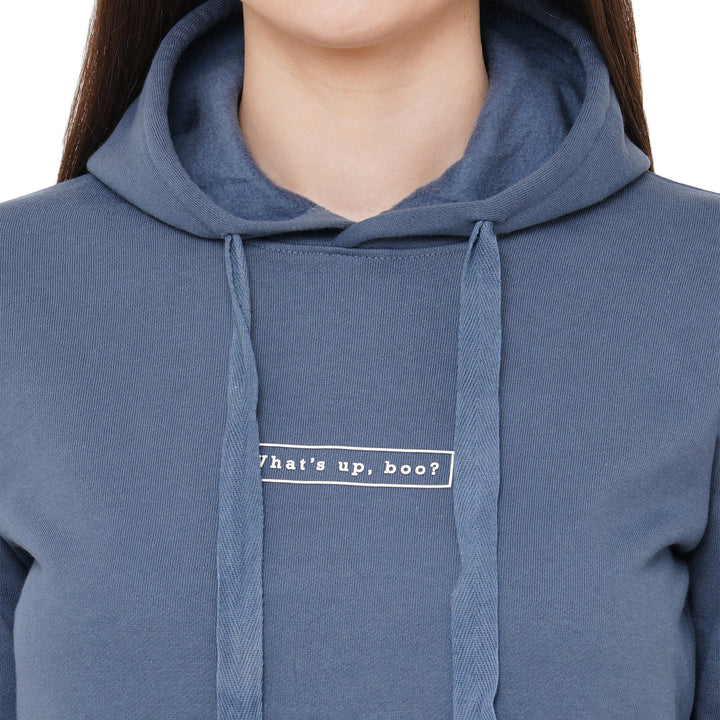 Organic Cotton Hoodie and pajama set-ISL037_40-Greyish Blue-