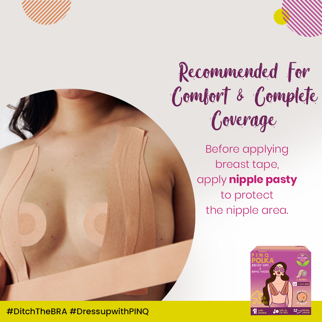 Breast Tape (Free 5 pairs of Nipple Pasties) Testing