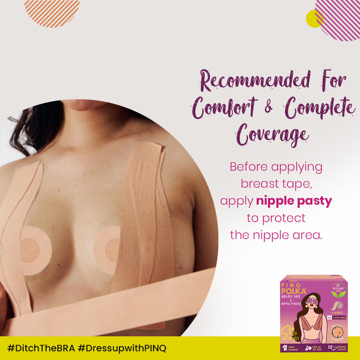 Breast Tape (Free 5 pairs of Nipple Pasties) Testing