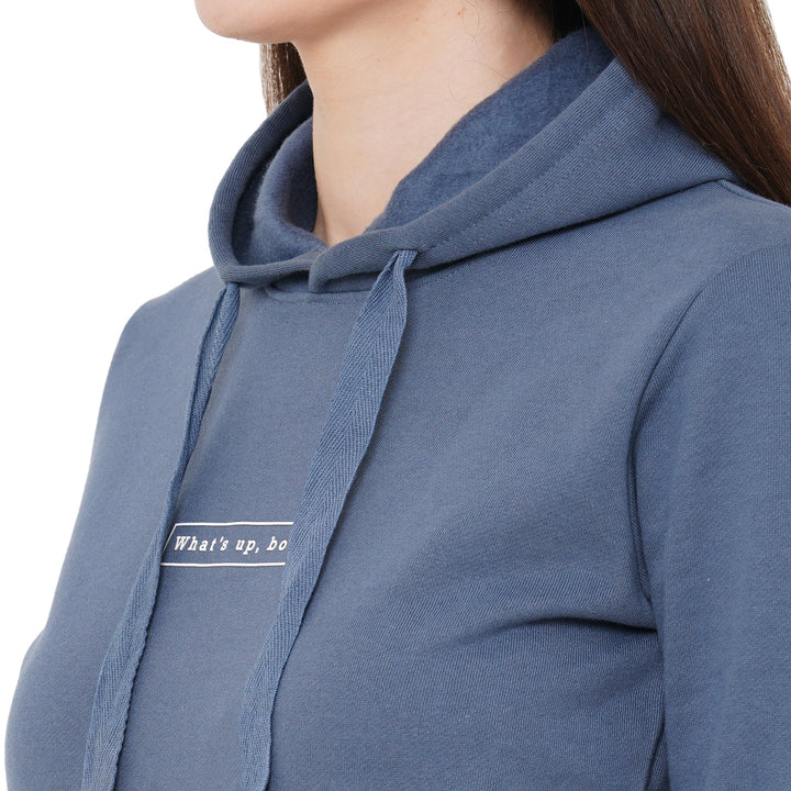 Organic Cotton Hoodie and pajama set-ISL037_40-Greyish Blue-