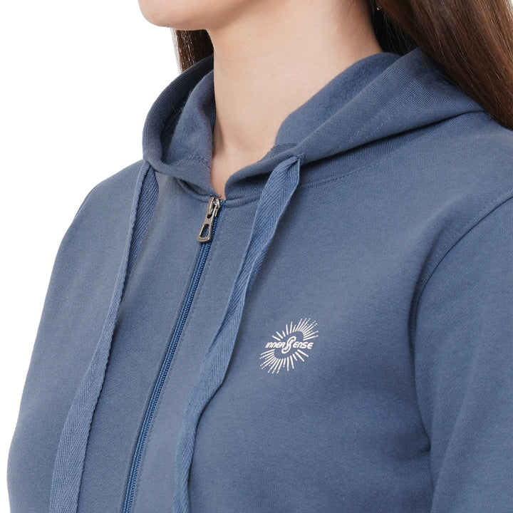 Organic Cotton Hoodie and pajama set-ISL038_40-Greyish Blue-