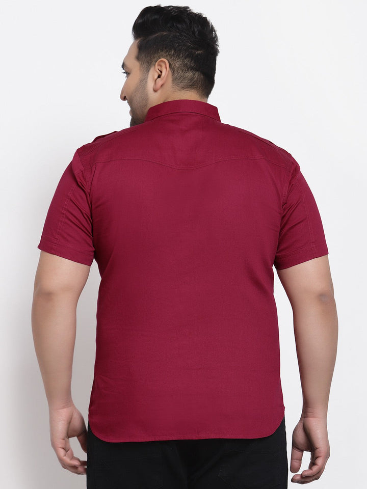 Plus Size Men Cargo Casual Shirt