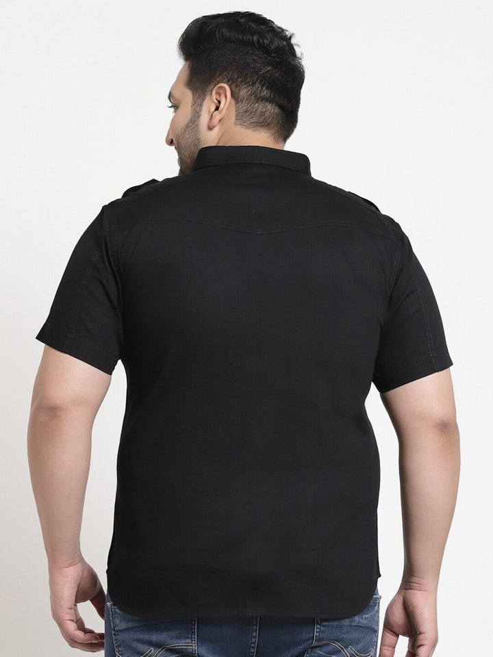 Plus Size Men Cargo Casual Shirt