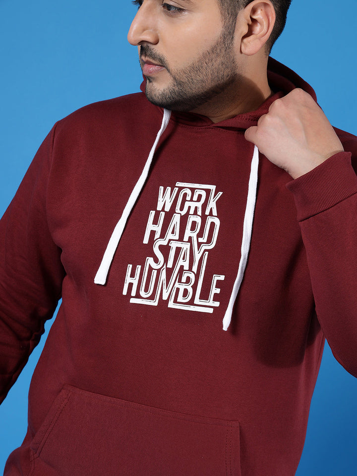 Printed Casual Hooded Sweastshirt