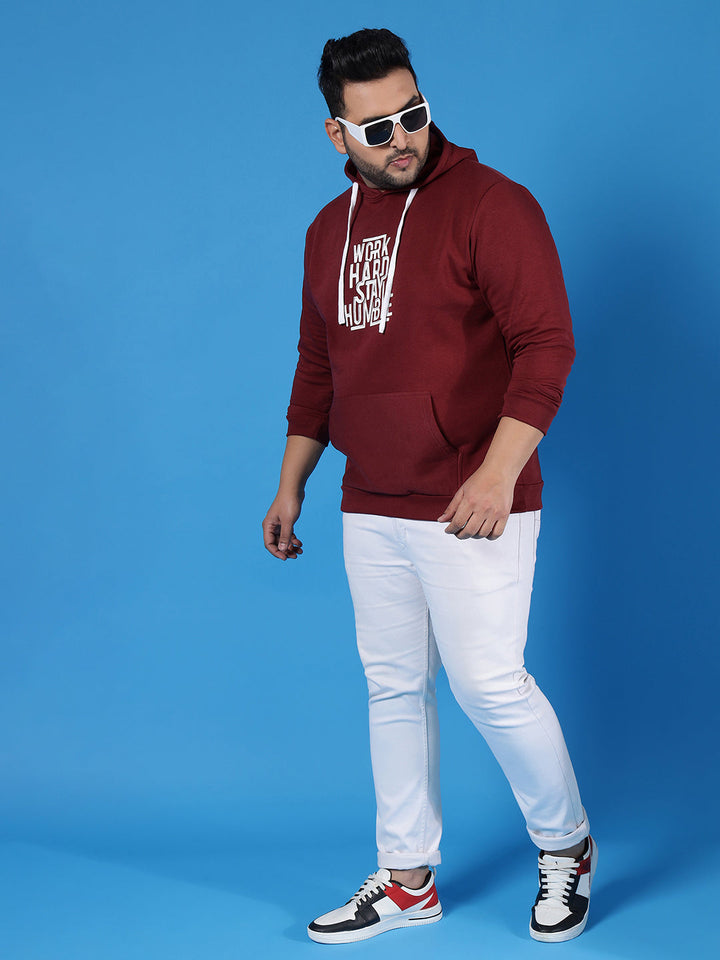 Printed Casual Hooded Sweastshirt